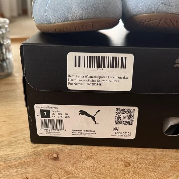 Puma Light Blue and Cream Haute Tropic/ Alpine Snow speedcat Casual Shoes - Picture 7 of 7